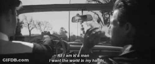 Man Driving Car Saying All I Am Is A Man GIF