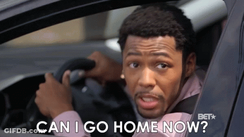 Man Driving Car Saying Can I Go Home GIF