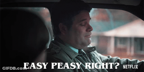 Man Driving Car Saying Easy Peasy Right Netflix GIF