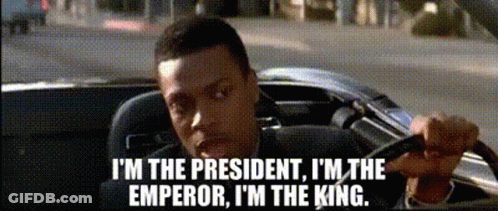 Man Driving Car Saying I'm President I'm Emperor GIF