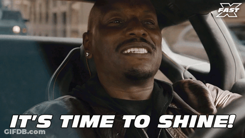 Man Driving Car Saying It's Time To Shine GIF