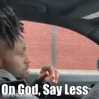 Man Driving Car Saying Say Less GIF