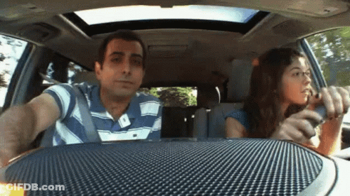 Man Driving Car Saying Sorry GIF