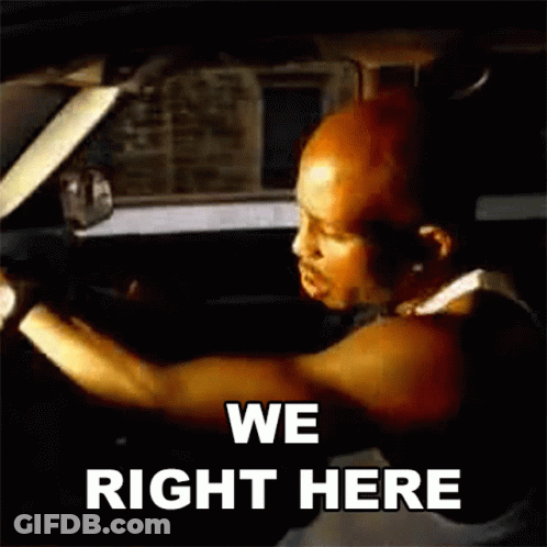 Man Driving Car Saying We Right Here GIF
