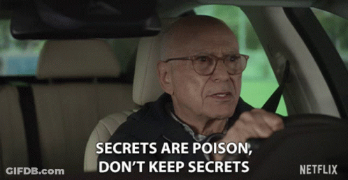 Man Driving Car Secrets Are Poison GIF