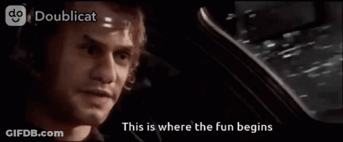 Man Driving Car This Is Where The Fun Begins GIF
