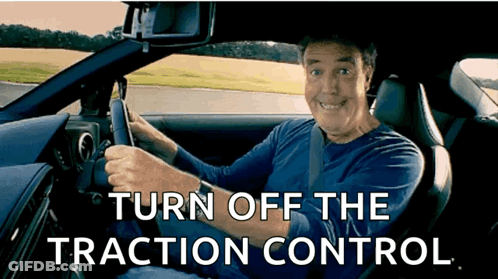 Man Driving Car Turn Off The Traction Control GIF