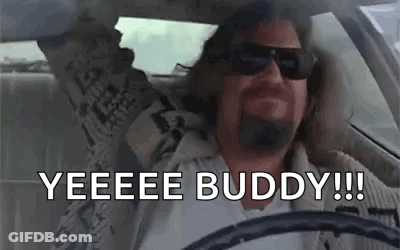 Man Driving Car With Arms Up And Sunglasses GIF