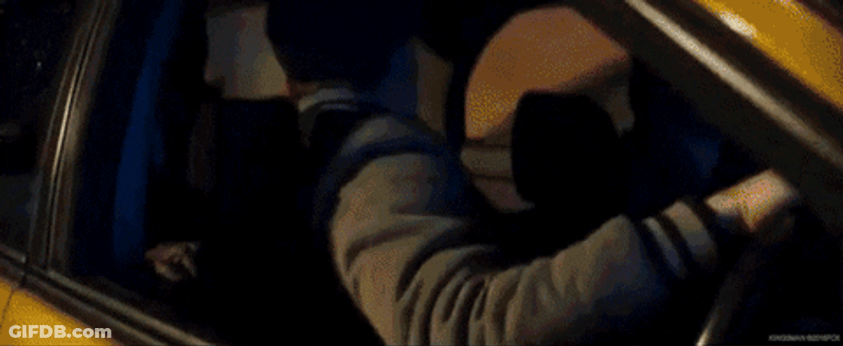 Man Driving Fast Car Chasing By Police Officers GIF