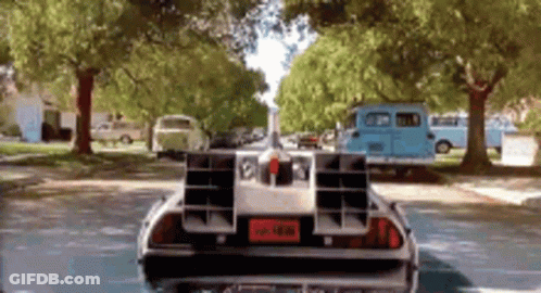 Man Driving Honda On Desert Road At Night GIF