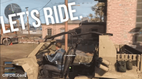 Man Driving Vehicle Saying Let's Ride GIF