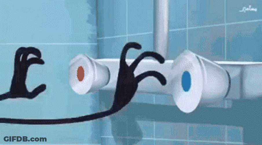 Man Dry Heat And Cold Shower GIF