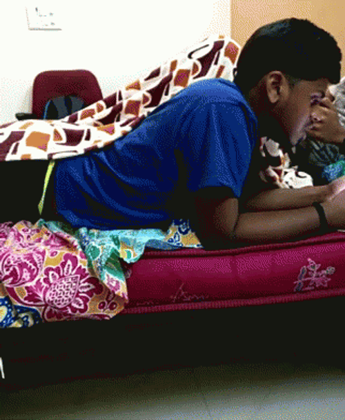 Man Dry Hump In Bed GIF