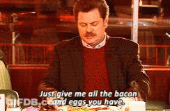 Man Eating Bacon And Eggs GIF