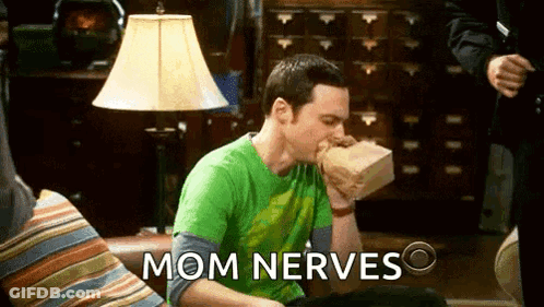 Man Eating Bag Of Food On Couch Mom Nerves GIF