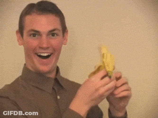 Man Eating Banana Meme GIF