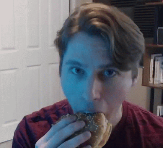 Man Eating Burger Whopper GIF
