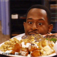 Man Eating Food Cockbarf GIF