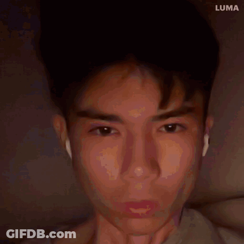 Man Eating French Fries From Red Box With Luma GIF
