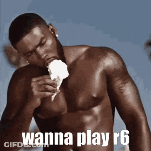 Man Eating Ice Cream Wanna Play R6 GIF