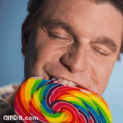 Man Eating Lollipop Saying Heute Show GIF