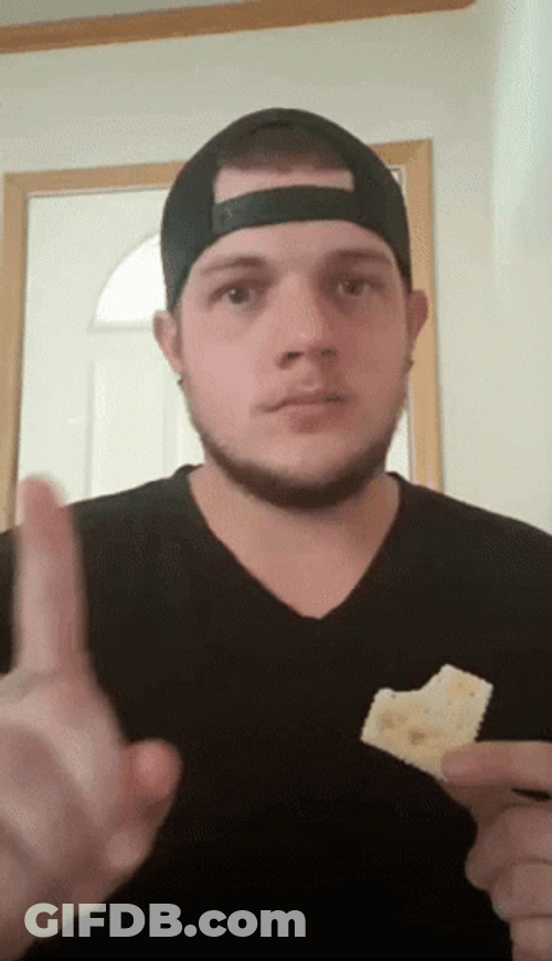Man Eating Nope Dont Like That GIF
