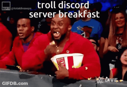 Man Eating Popcorn Troll Discord Server Breakfast GIF