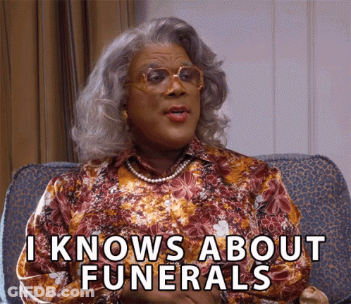 Man Eating Sandwich Funeral Food Be So Good GIF