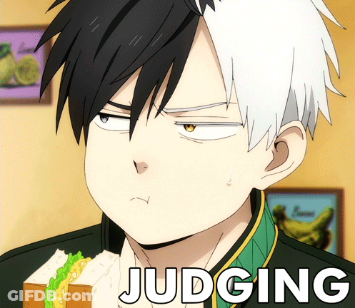 Man Eating Sandwich Saying Judging GIF