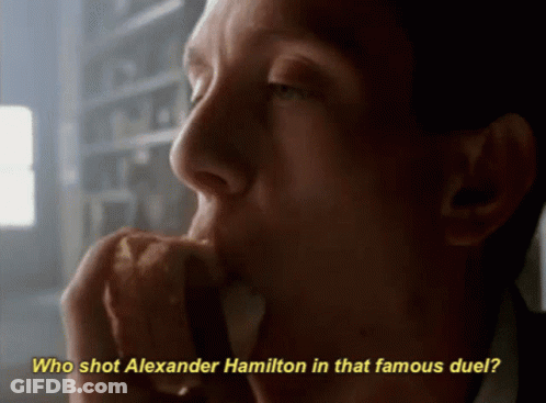Man Eating Sandwich Who Shot Alexander Hamilton GIF