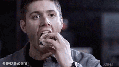 Man Eating Sandwich With Watch GIF