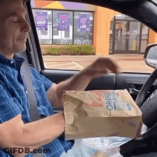 Man Eating Taco Hysterically GIF