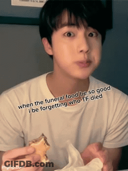Man Eating With Chopsticks Funeral Food Be So Good Sticker GIF