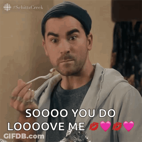 Man Eating With Fork Says Soooo You Do Looove Me GIF