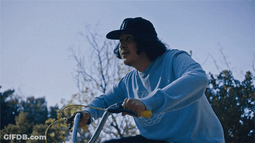 Man Enjoy Sunny Day Biking GIF