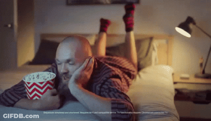 Man Enjoy Watching TV GIF