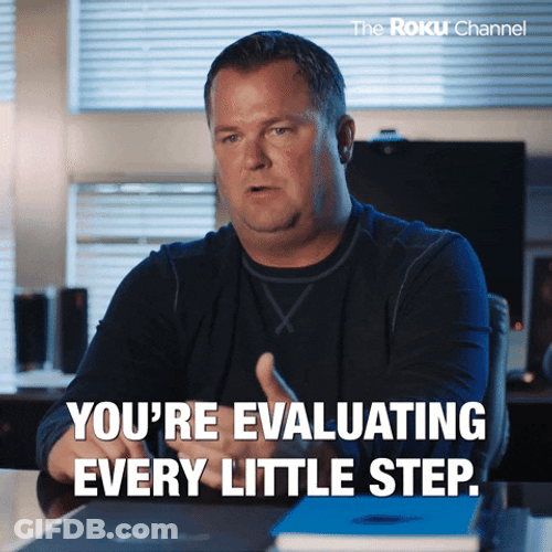 Man Evaluating Every Little Step Auto Draft GIF