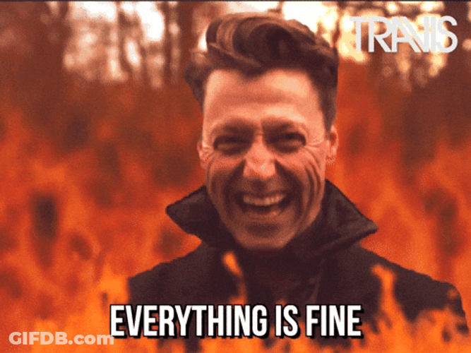Man Everything Is Fine But Meltdown GIF