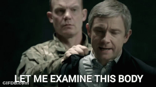 Man Examined By Soldier Saying Let Me Examine This Body GIF