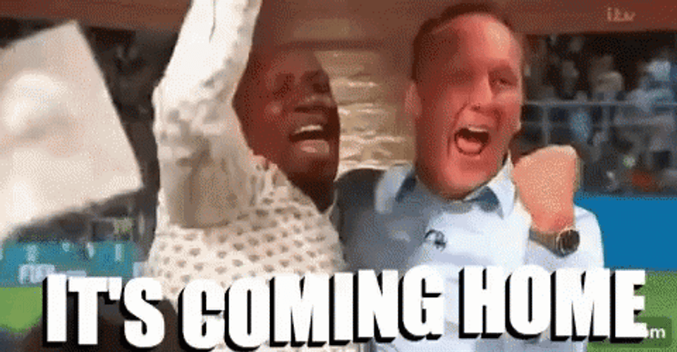 Man Excited Footballs Coming Home GIF
