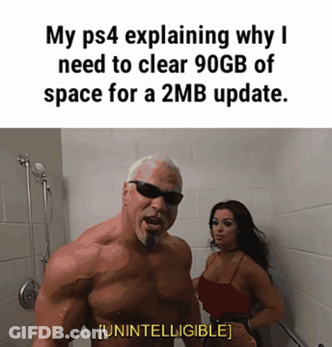 Man Explaining 90 GB Storage Need GIF