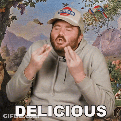 Man Explaining Delicious Meal GIF