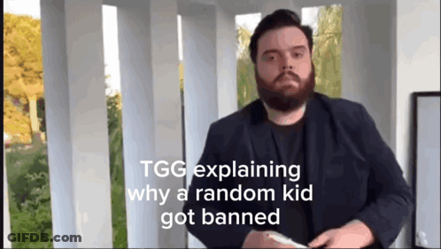 Man Explaining Why Random Kid Got Banned GIF