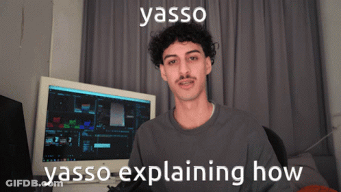 Man Explaining Yasso In Front Of Computer GIF