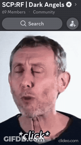 Man Eyes Closed On SCP RF Dark Angels Community Page GIF