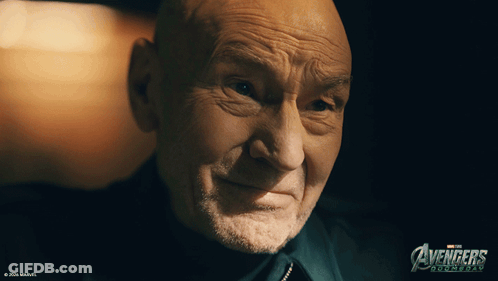 Man Face Close Up With Avengers GIF