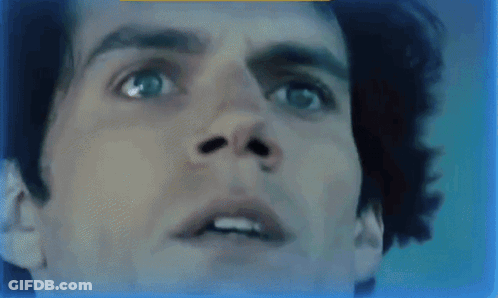 Man Face Close Up With Blue Border GIF
