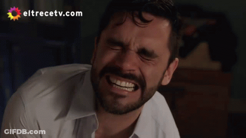 Man Face Close Up With Eltrecetv.com Background GIF