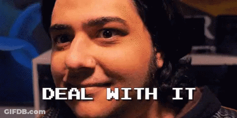 Man Face Deal With It GIF