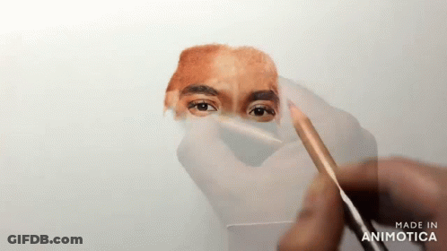Man Face Drawing In Animatica GIF
